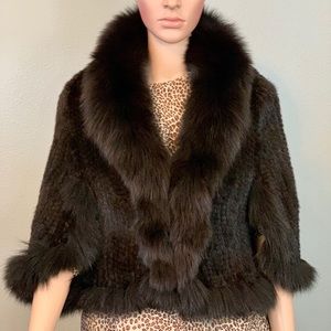 🔴 Mink Cape. Luxurious. Size small